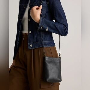 Quince Italian Pebbled Leather Phone Crossbody